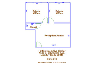 Hilltop Executive Center Suite 218 floor pan